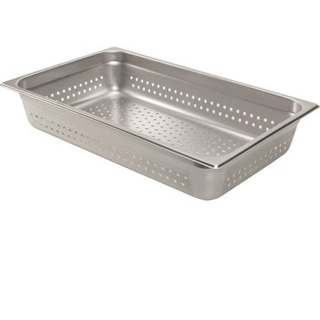 Browne Foodservice Pan, Steam , Full, 4"D, Perf, Ss 22004P